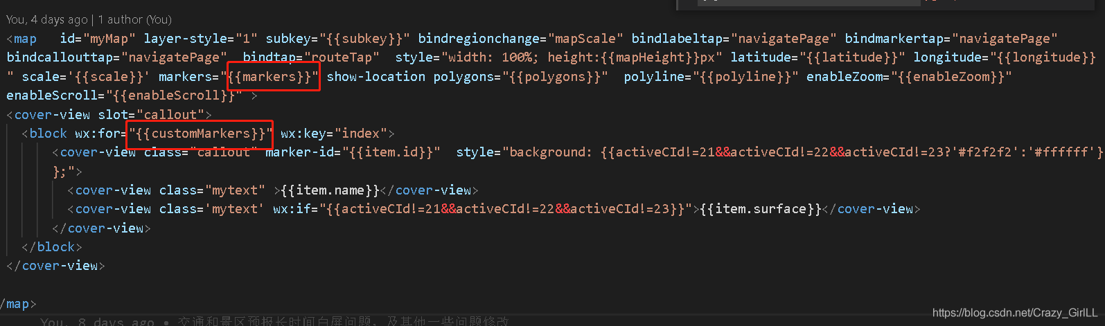 Wechat applet: click the button to switch frequently, overlap the custom markers, but the value does not change