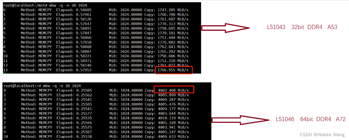Speed comparison between 64 bit width and 32 bit width of arm64 memory