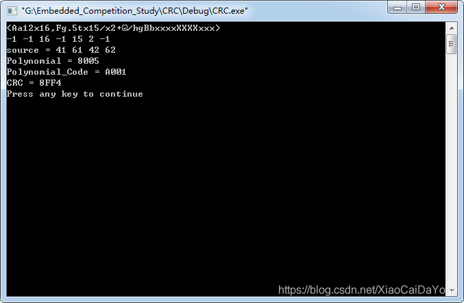 CRC Coding in C language
