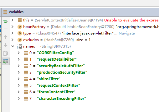 Interpretation of filter execution sequence source code in sprigboot