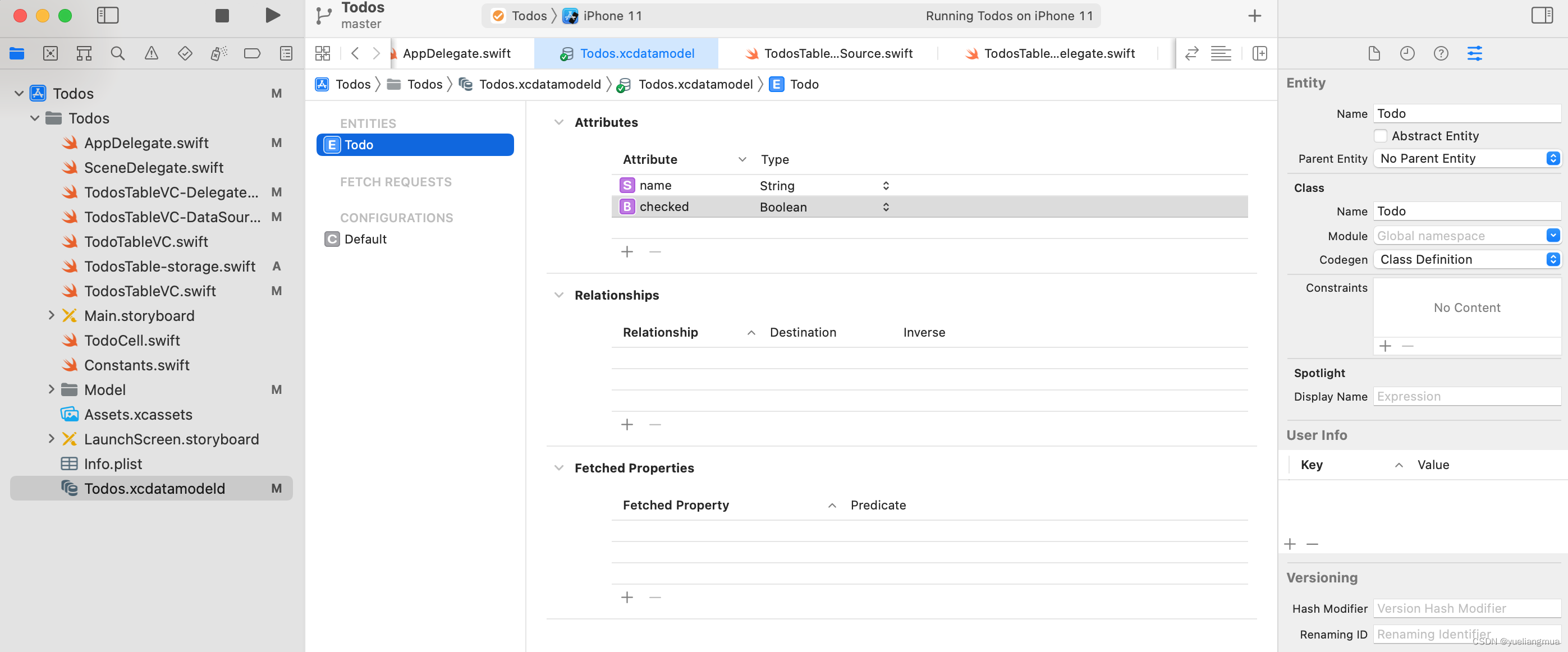 Coredata storage to do list