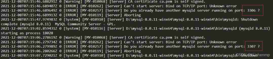 Stop automatically after MySQL starts (unable to start)