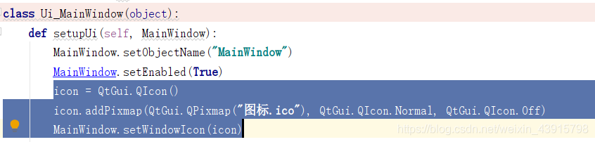 Pyqt5 setting window top left Icon
