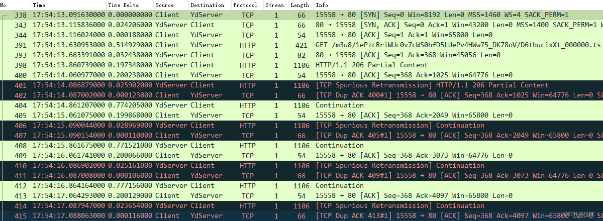 Wireshark TS | 视频 APP 无法播放问题